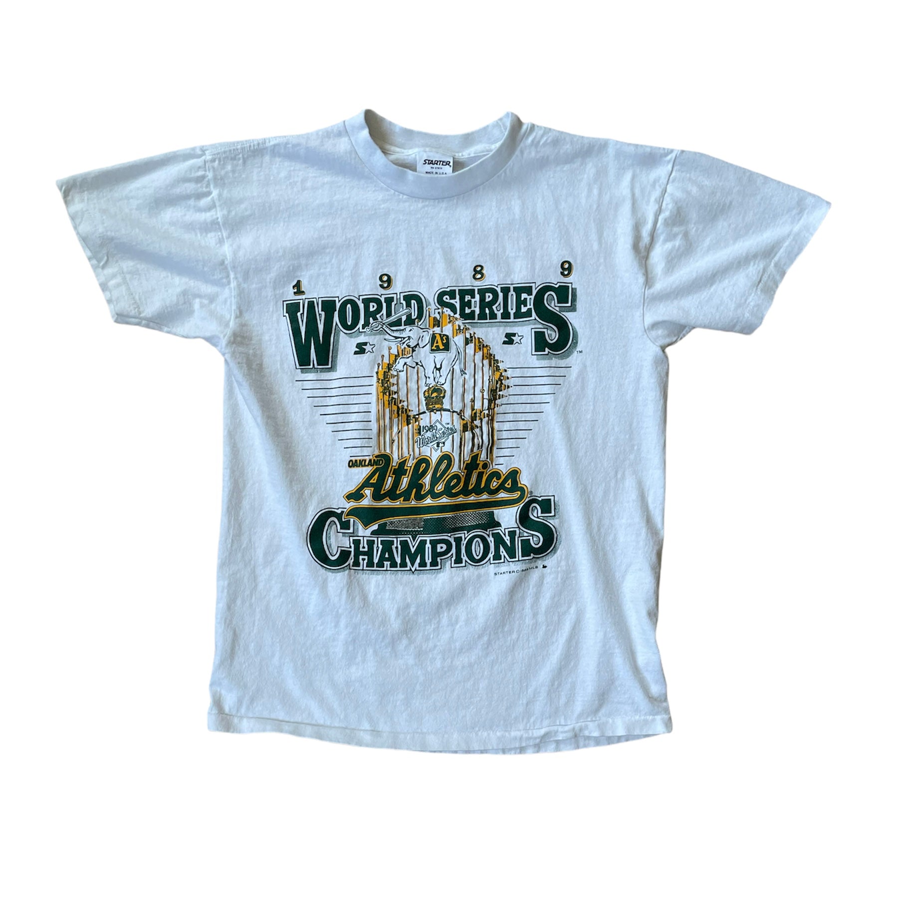 Vintage 1989 Oakland Athletics World Series Champions Starter T