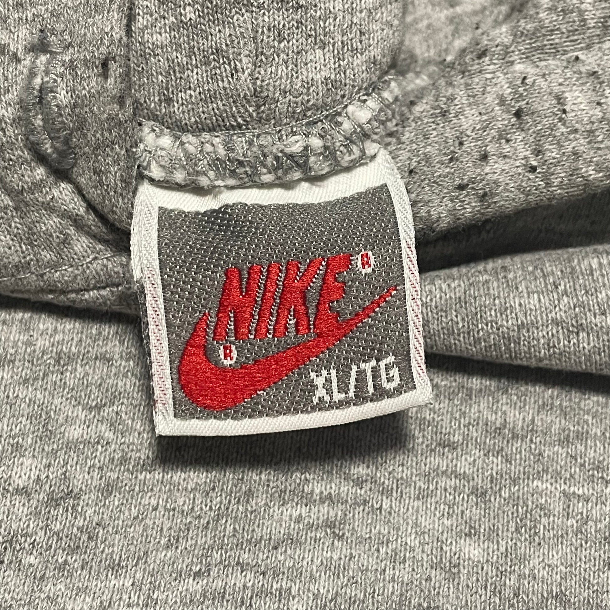 Grey nike cheap hoodie red tick