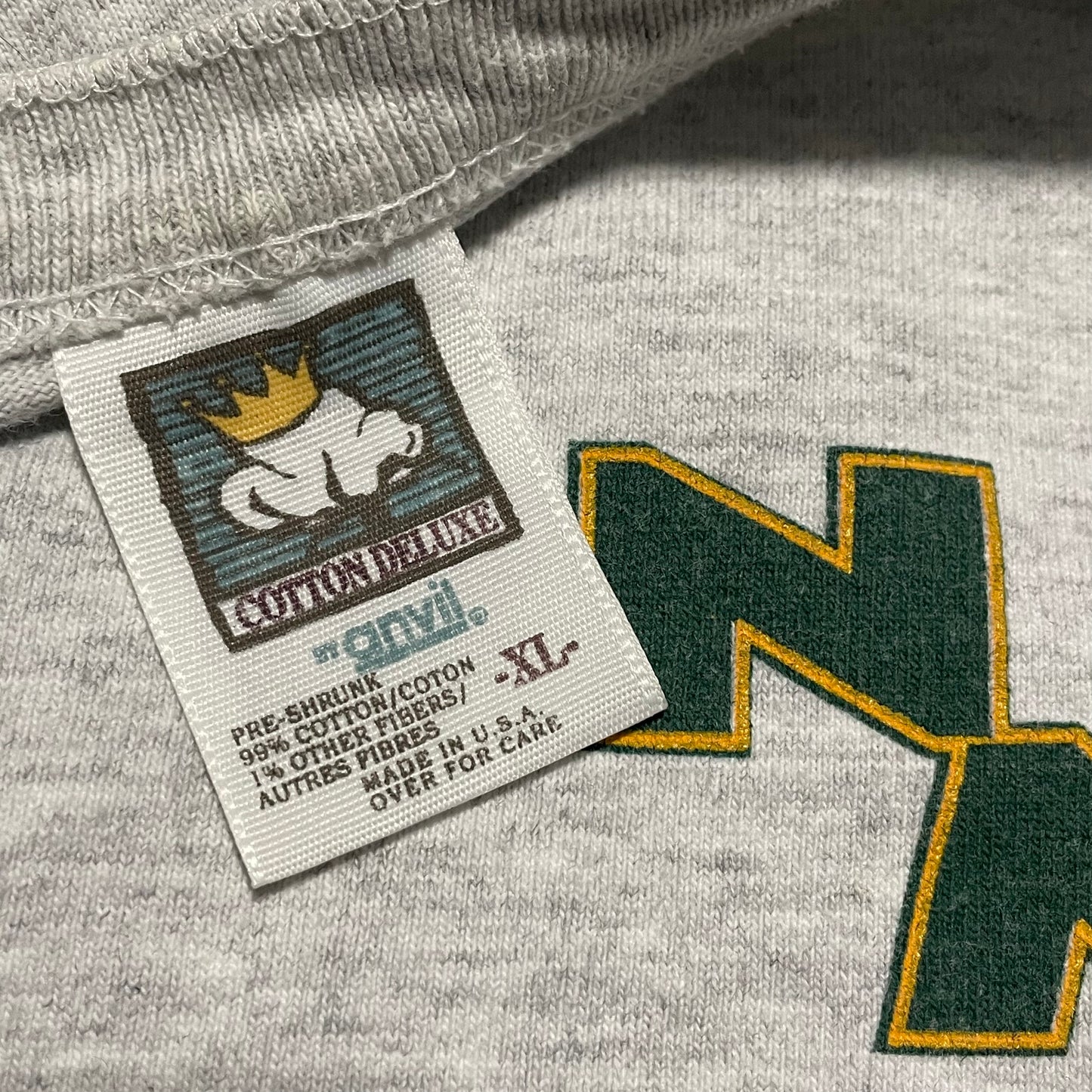 Vintage NMU Wildcats Long Sleeve Henley T-Shirt