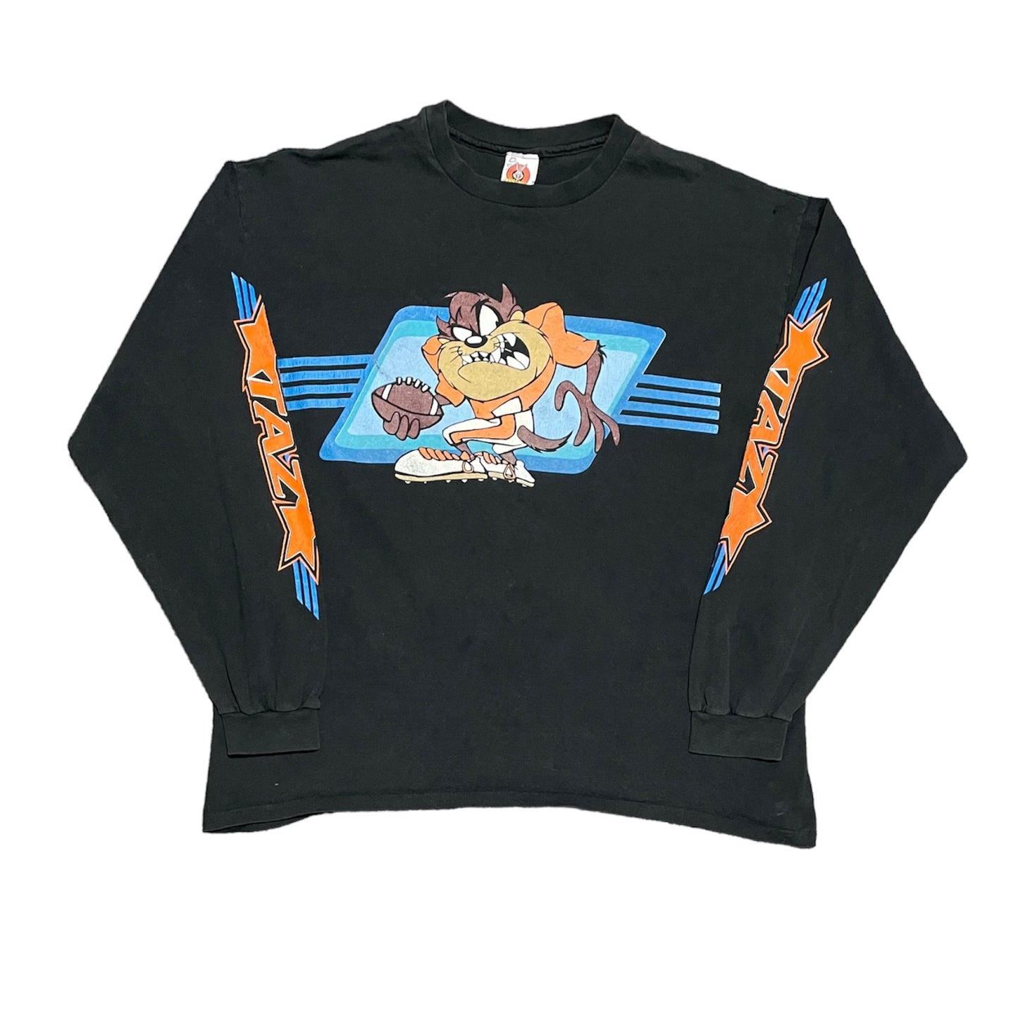 Vintage 1997 Looney Tunes Taz Football Long Sleeve T-Shirt