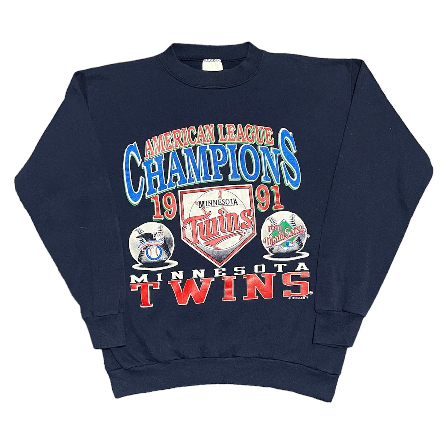 Vintage 1991 Minnesota Twins American League Champions Crewneck