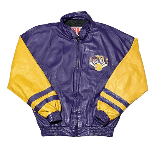 Vintage Los Angeles Lakers Leather Varsity Jacket